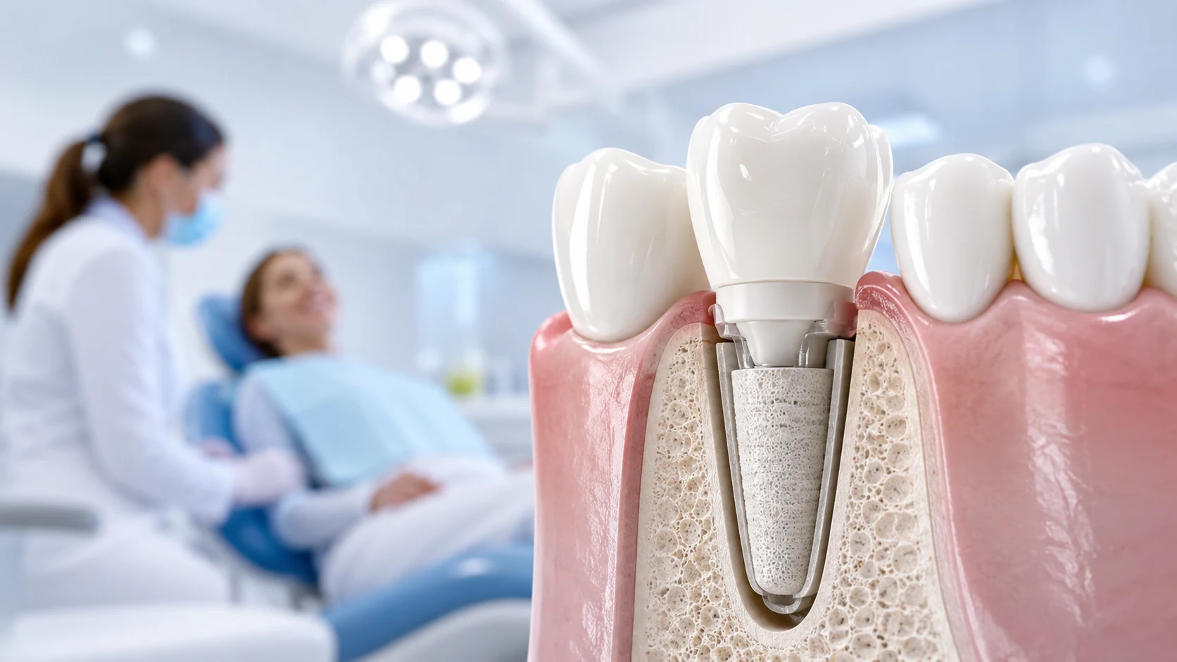 Implantes sem parafusos visíveis